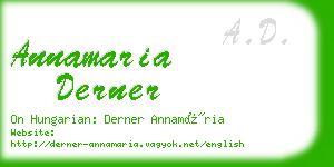 annamaria derner business card